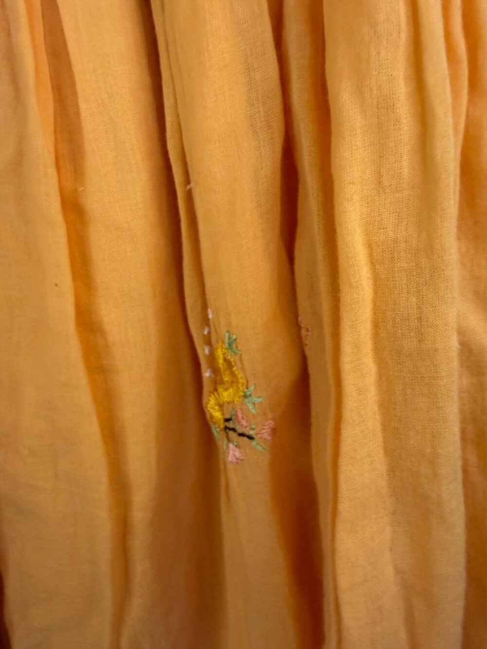 Free People Alana Babydoll Dress- Mini- Yellow/Orange-Embroidered-M-MSRP  $128 - Picture 10 of 16